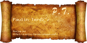 Paulin Teréz névjegykártya